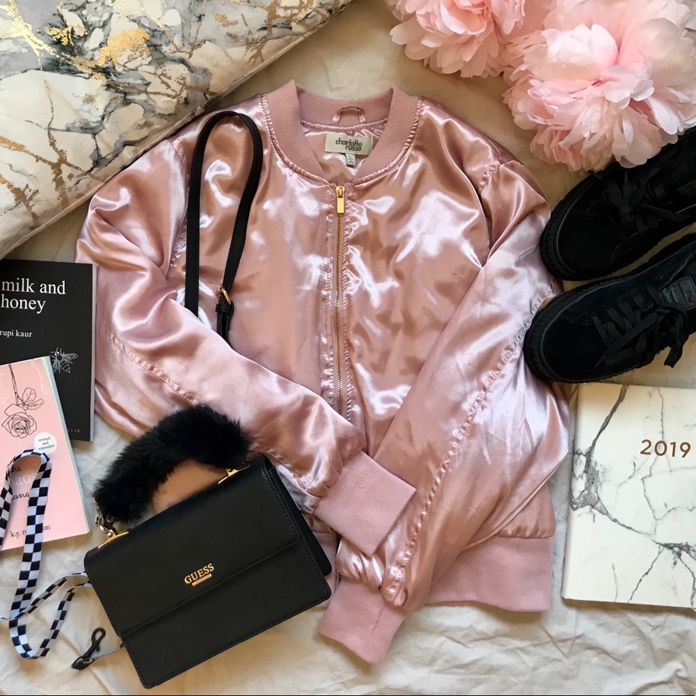 NWOT | Pink Bomber Jacket